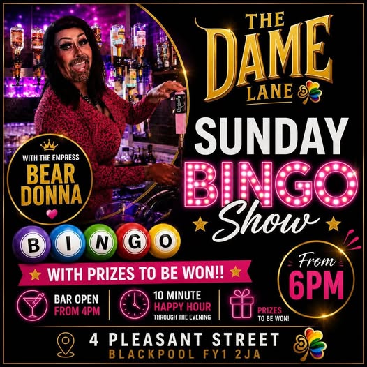dame lane sunday bingo